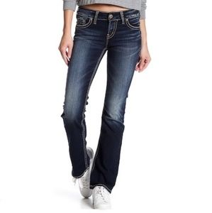 Silver Slim Boot Cut Jeans
